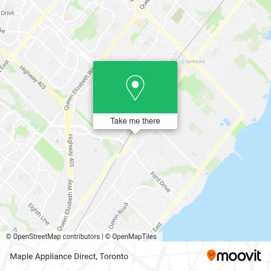 Maple Appliance Direct map