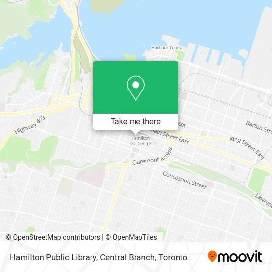 Hamilton Public Library, Central Branch map