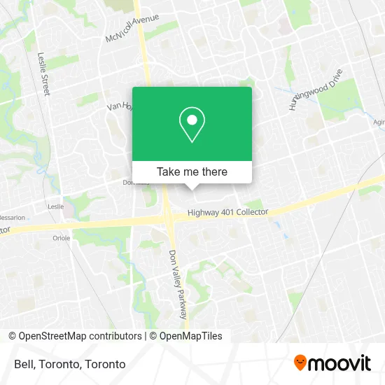 Bell, Toronto map