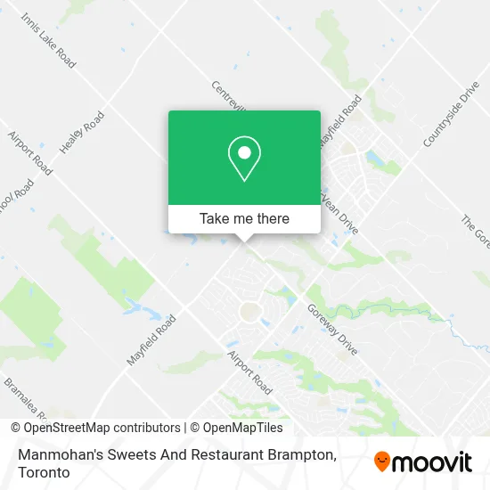 Manmohan's Sweets And Restaurant Brampton map