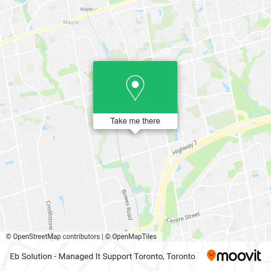 Eb Solution - Managed It Support Toronto map