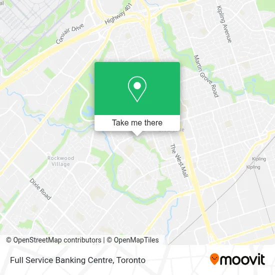 Full Service Banking Centre map