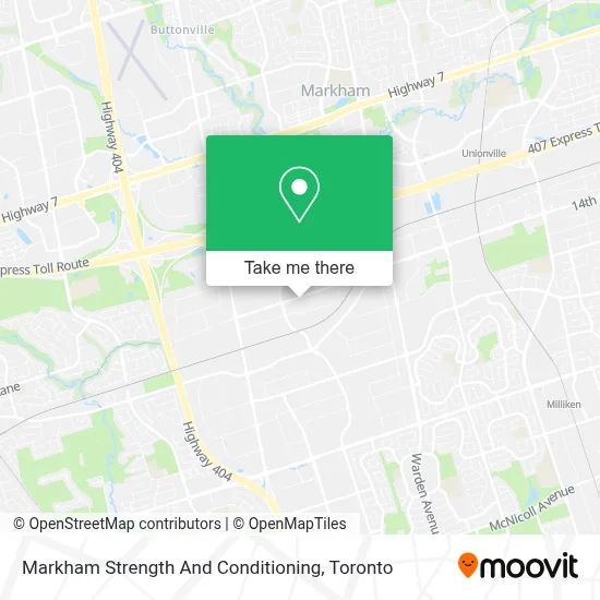 Markham Strength And Conditioning map