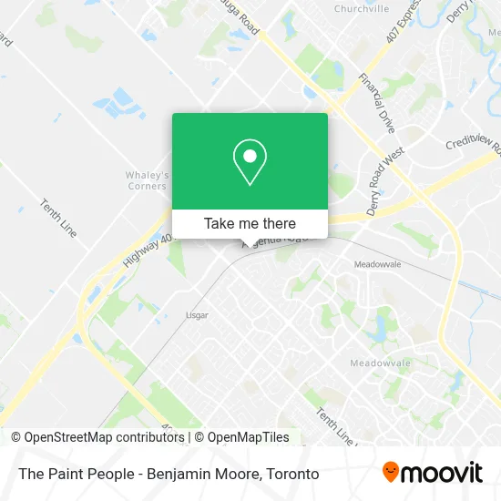 The Paint People - Benjamin Moore map