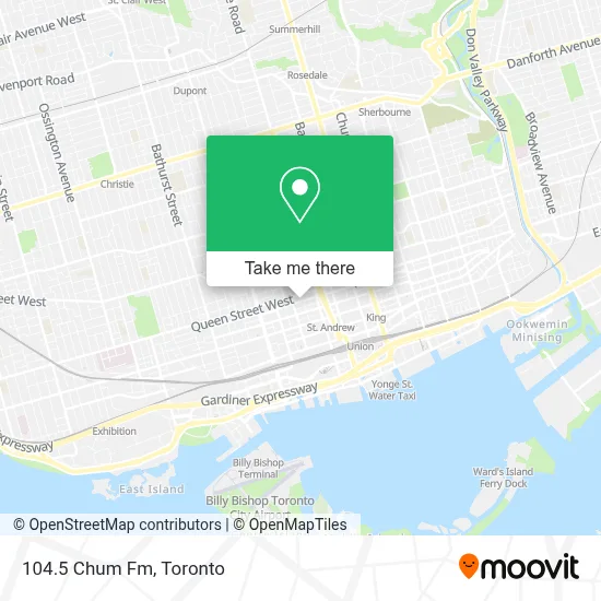 104.5 Chum Fm map