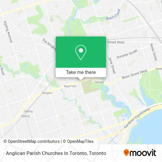 Anglican Parish Churches In Toronto map