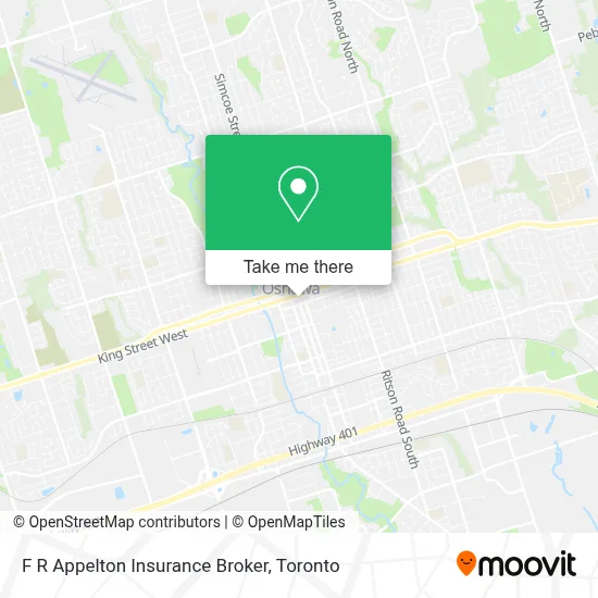 F R Appelton Insurance Broker map
