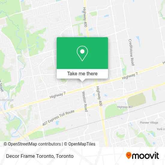 Decor Frame Toronto map