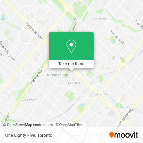 One Eighty Five map