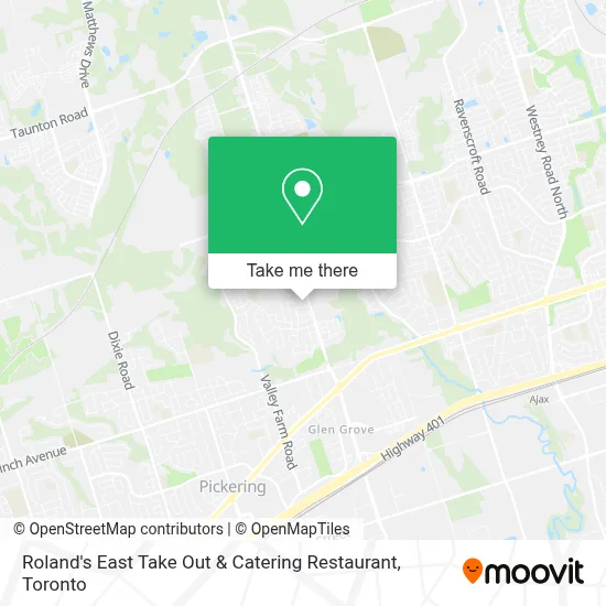 Roland's East Take Out & Catering Restaurant map