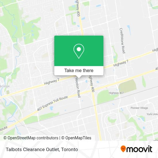 Talbots Clearance Outlet map
