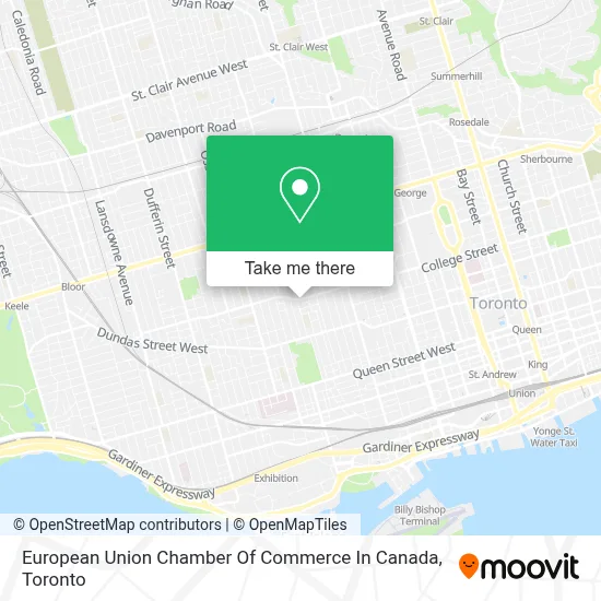 European Union Chamber Of Commerce In Canada map
