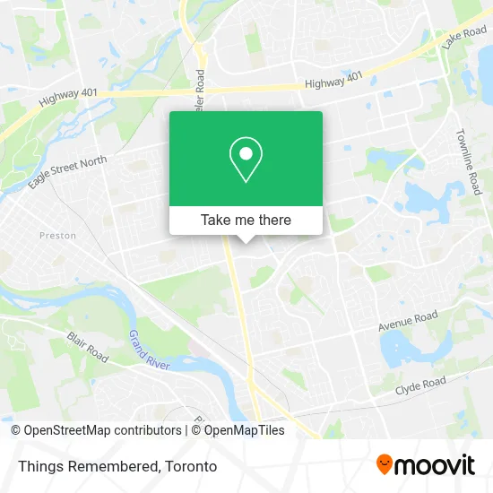 Things Remembered map