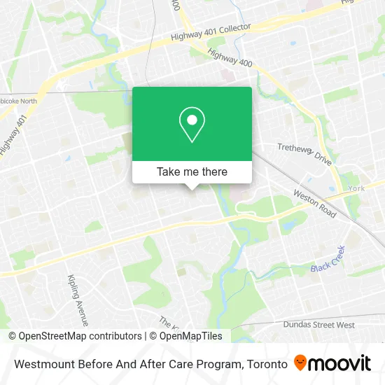Westmount Before And After Care Program map