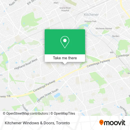 Kitchener Windows & Doors map