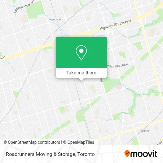 Roadrunners Moving & Storage map