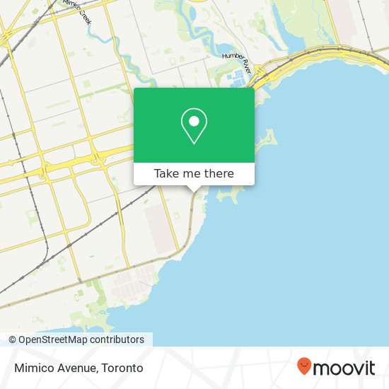 Mimico Avenue map