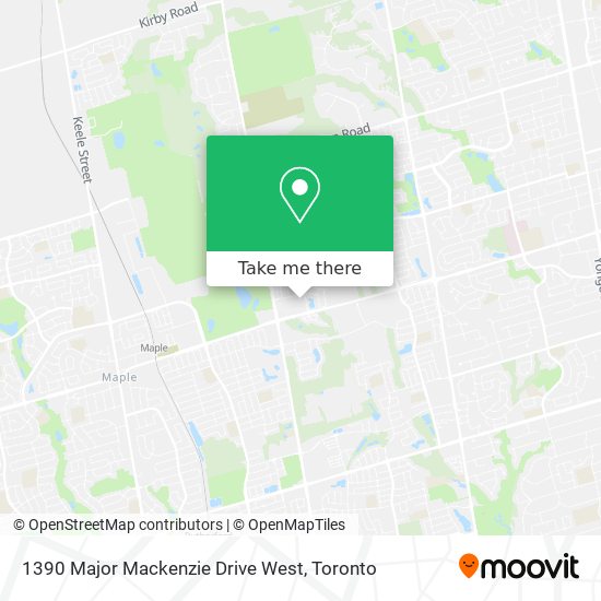 1390 Major Mackenzie Drive West map