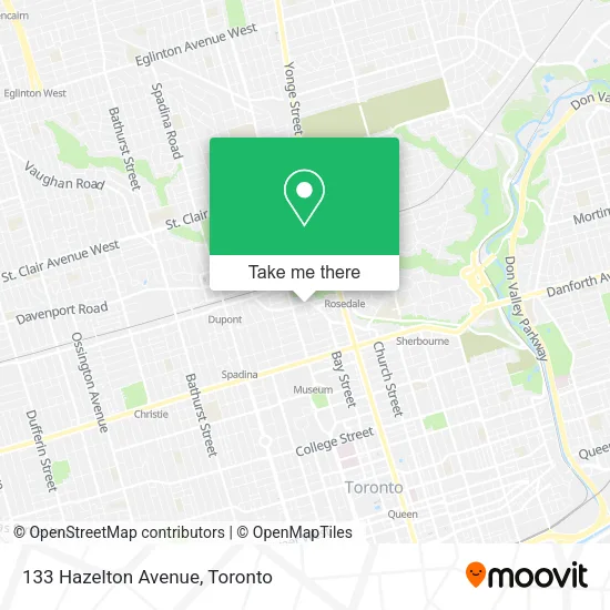 133 Hazelton Avenue map