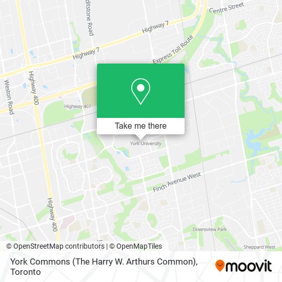 York Commons (The Harry W. Arthurs Common) map