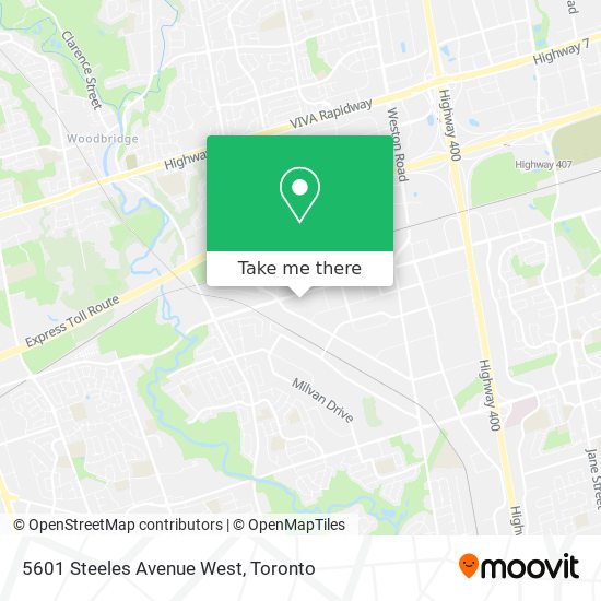 5601 Steeles Avenue West map