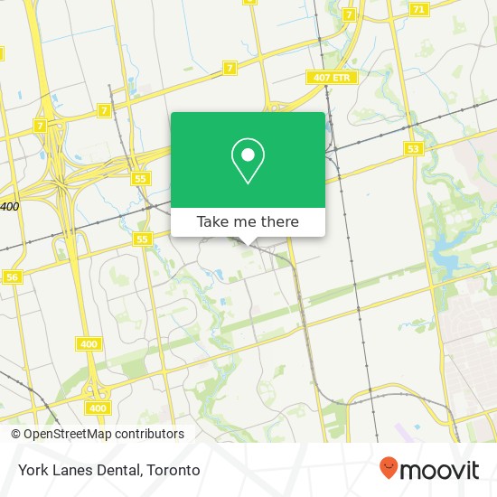 York Lanes Dental map