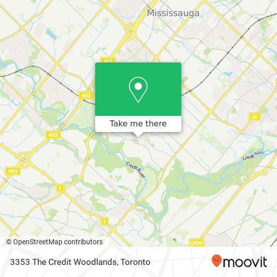 3353 The Credit Woodlands map