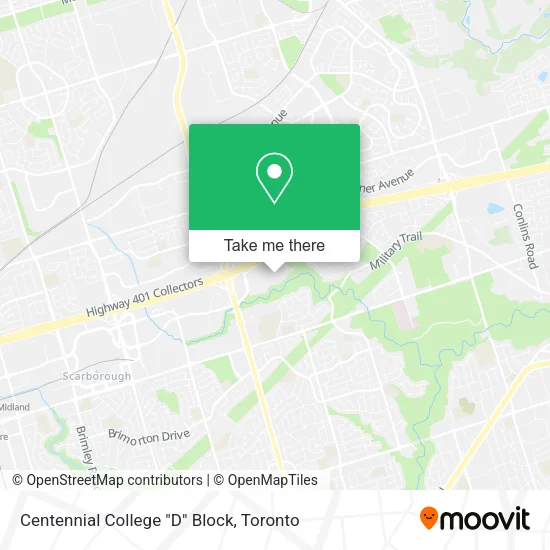 Centennial College "D" Block map
