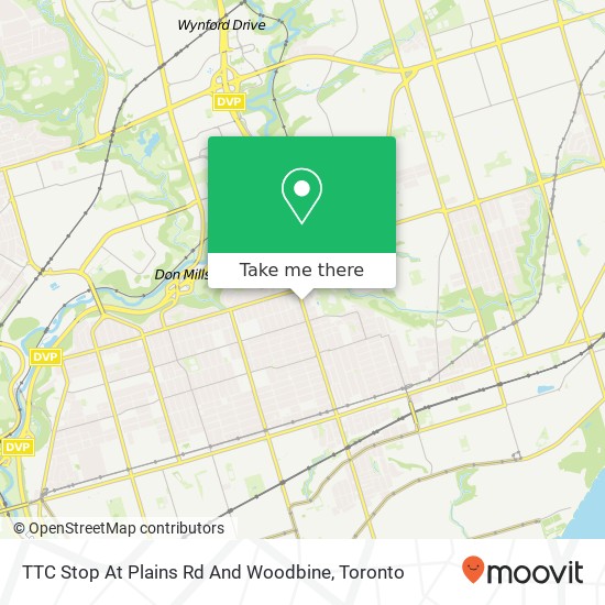 TTC Stop At Plains Rd And Woodbine plan