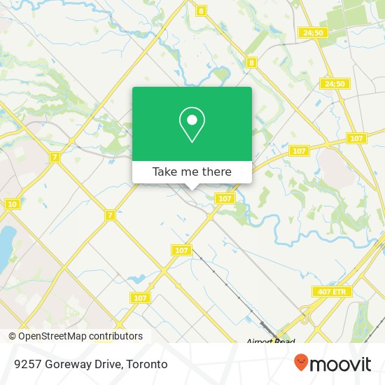 9257 Goreway Drive map