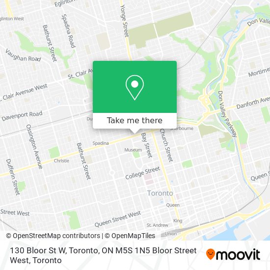 130 Bloor St W, Toronto, ON M5S 1N5 Bloor Street West map