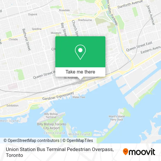 Union Station Bus Terminal Pedestrian Overpass map