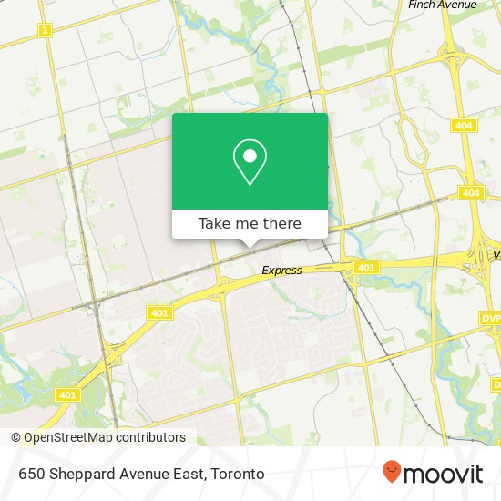 650 Sheppard Avenue East map