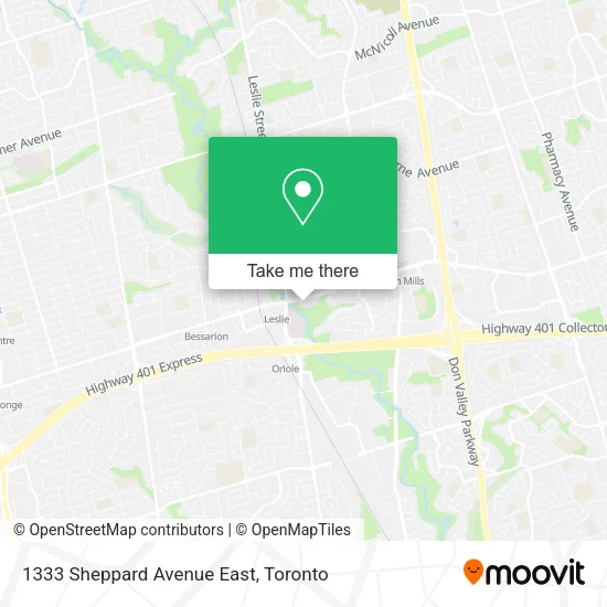 1333 Sheppard Avenue East map