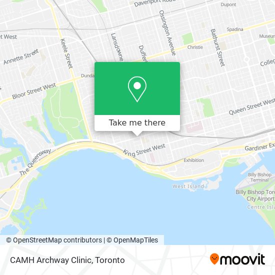 CAMH Archway Clinic map