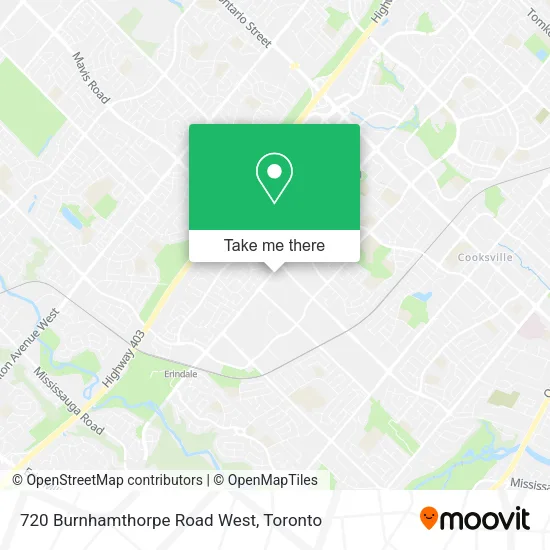 720 Burnhamthorpe Road West map
