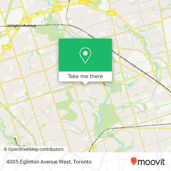 4005 Eglinton Avenue West map
