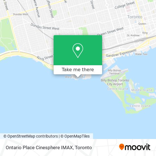 Ontario Place Cinesphere IMAX map