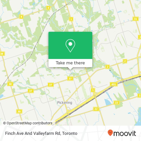 Finch Ave And Valleyfarm Rd map