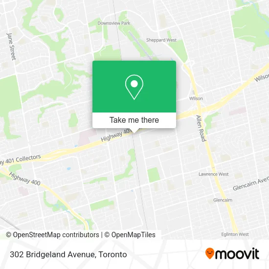 302 Bridgeland Avenue map