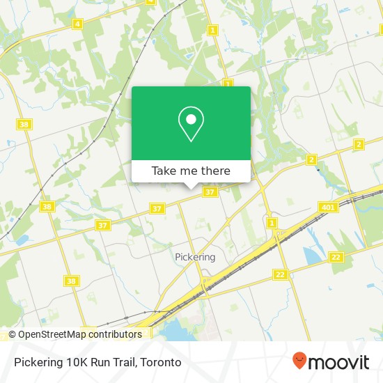 Pickering 10K Run Trail map