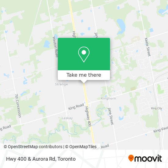 Hwy 400 & Aurora Rd map