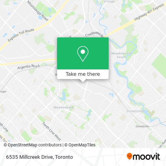 6535 Millcreek Drive map