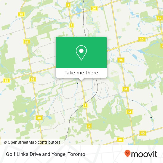 Golf Links Drive and Yonge plan