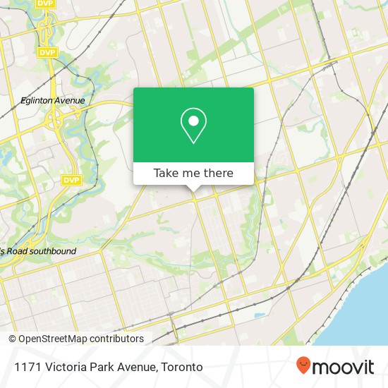 1171 Victoria Park Avenue map