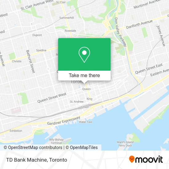 TD Bank Machine map