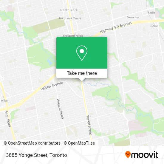 3885 Yonge Street map
