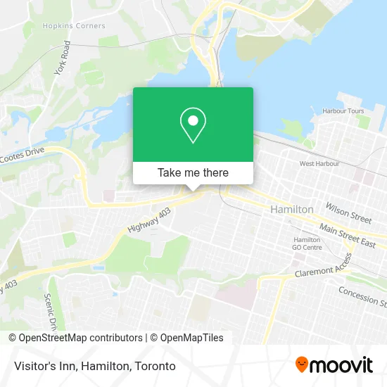 Visitor's Inn, Hamilton map