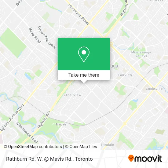Rathburn Rd. W. @ Mavis Rd. map