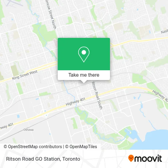Ritson Road GO Station map